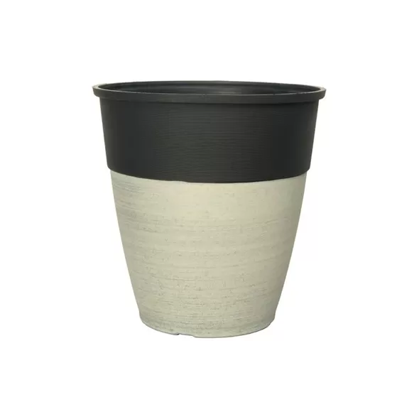 Grower Select 14.00 Hendrix Round Planter, Stone Fusion, 25 per Case, 14.49in OD x 15.00in H, 5.9 Gallon
