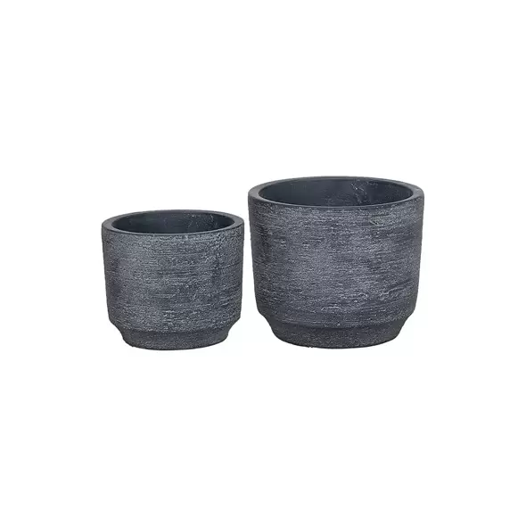MCarr 2pc Round Planter Set Gray
