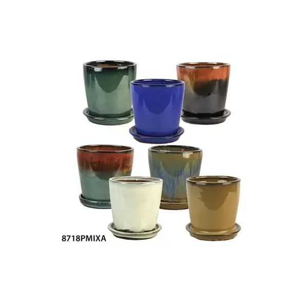 MCarr 12PC 5.5" Round Planter Mixed Asst