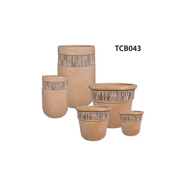 MCarr 33PC Mosaic Terra Cotta Planter Plt
