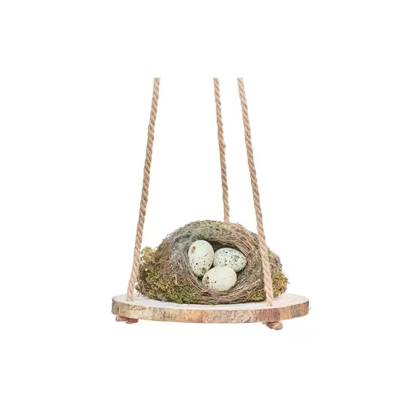 Primitve 10" Hanging Hardwood with Jute Hanger