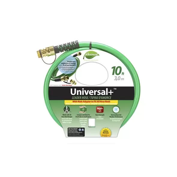Element 1/2"x10' Leader Hose F/F w/ M/M Adapter