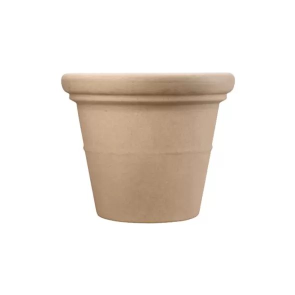 HC 42" Terrazzo Round Planter with Heavy Rim Sandstone Akro Mils