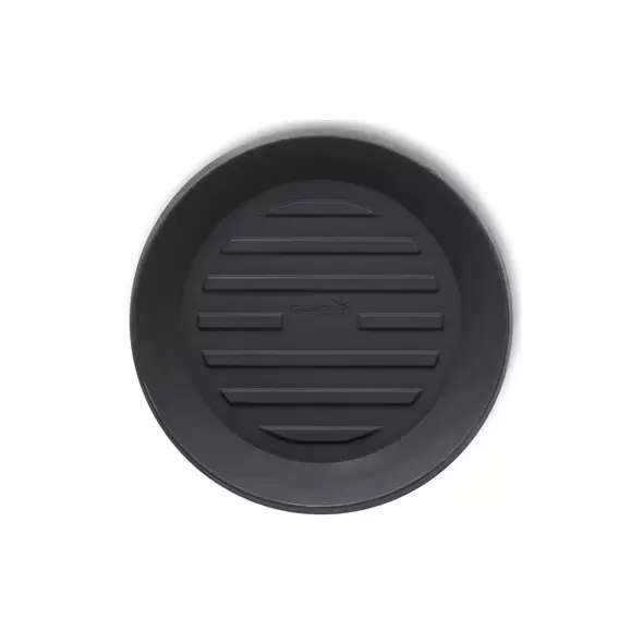 Crescent 15" Round Universal Saucer Caviar Black