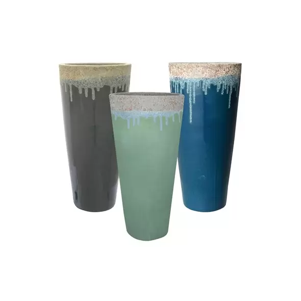 MCarr 15PC Tall Round Pltr Plt Mixed Colors