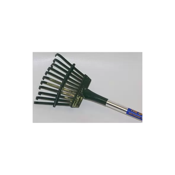 Organic Tool 11 Tine Shrub Rake With Aluminum 48" Handle