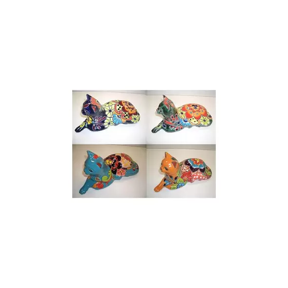 Talavera Small Cat Statue Assorted