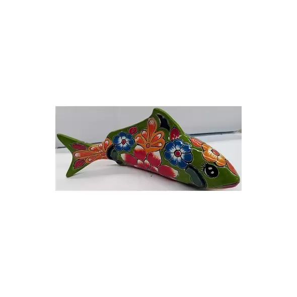 Talavera 10.5" Koi Fish Statue
