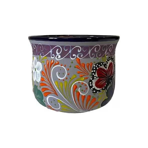 Talavera 8" Bella Especial Champanera Pot Blue