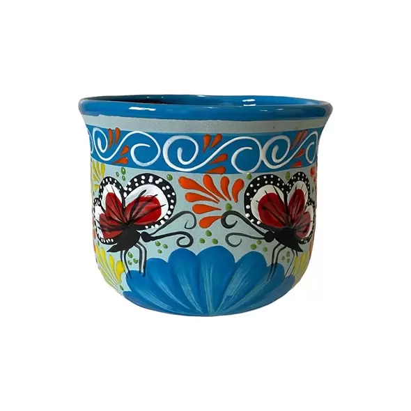 Talavera 8" Bella Especial Champanera Pot Lite Blue