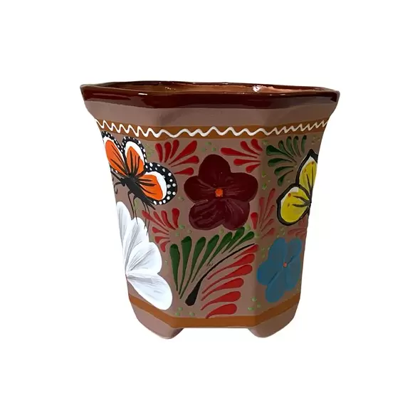 Talavera 8" Bella Especial Octagonal Pot Cafe