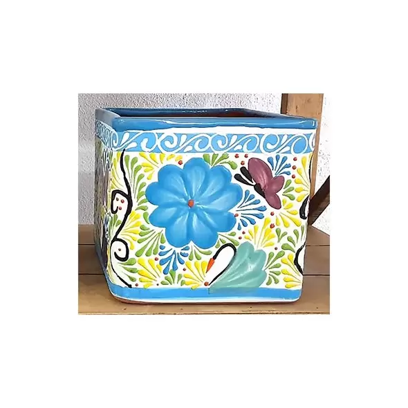 Bella 8" Square Pot Light Blue