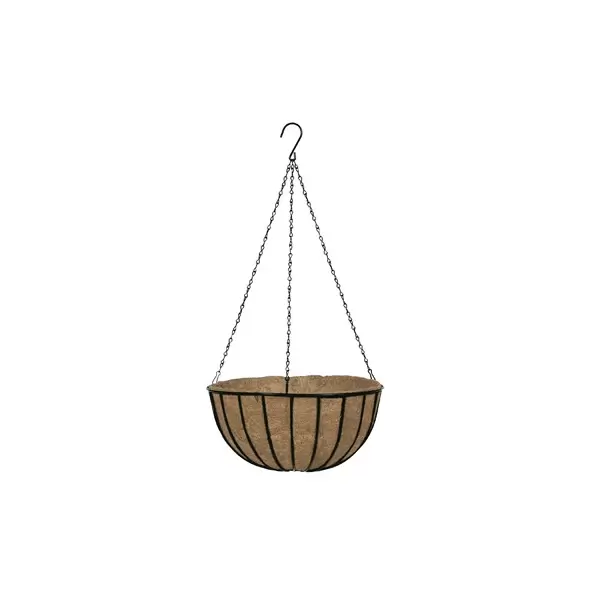 WSP 14" Black Trad Hang Basket w/ Liner