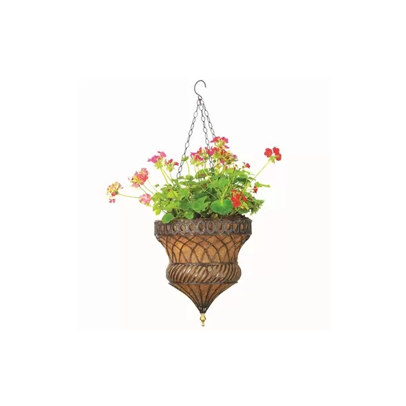 Austram 14" Queen Anne Parasol Hanging Planter Bronze
