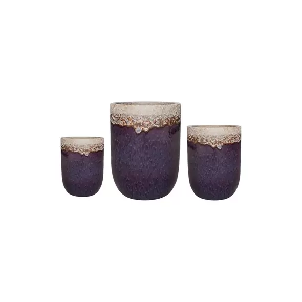 MCarr 12pc Tall Smooth Planter Pallet Volcanic Eggplant