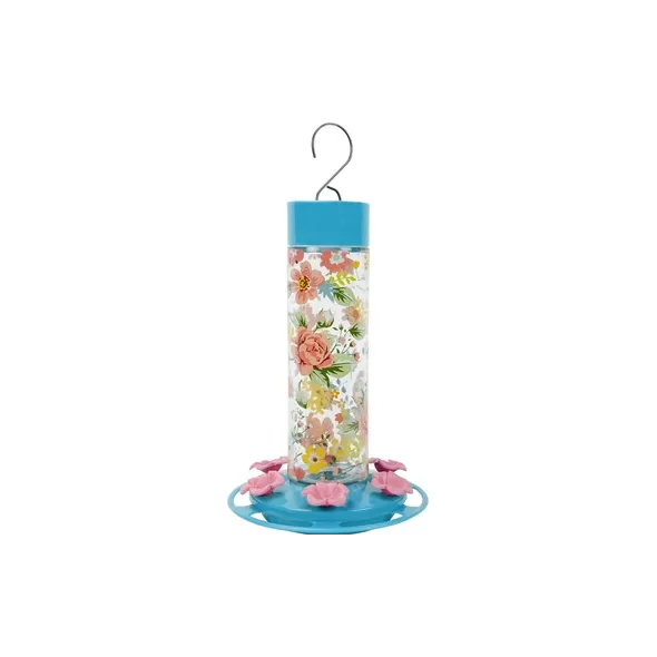 Natures Way 20oz Decorative Hummingbird Feeder Charming Peony