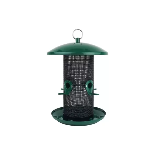 Natures Way 2.5qt Perch If You Please Metal Mesh Mixed Seed Bird Feeder Verdigris