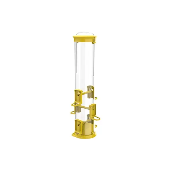 Natures Way 2.1qt Large Plastic Tube Thistle Feeder Yellow