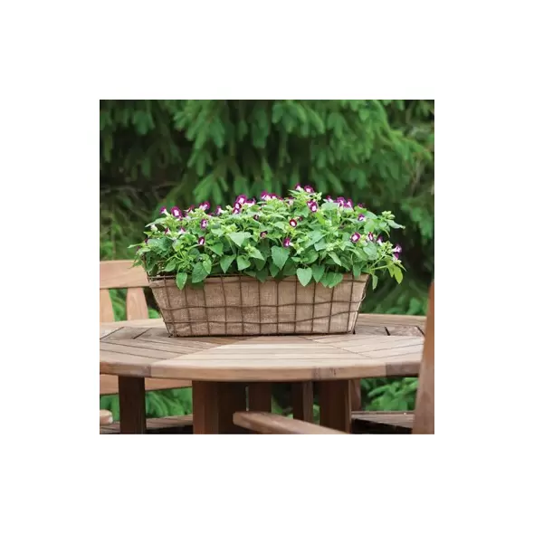 Panacea 24" Rustic Woven Window Box Burlap Liner