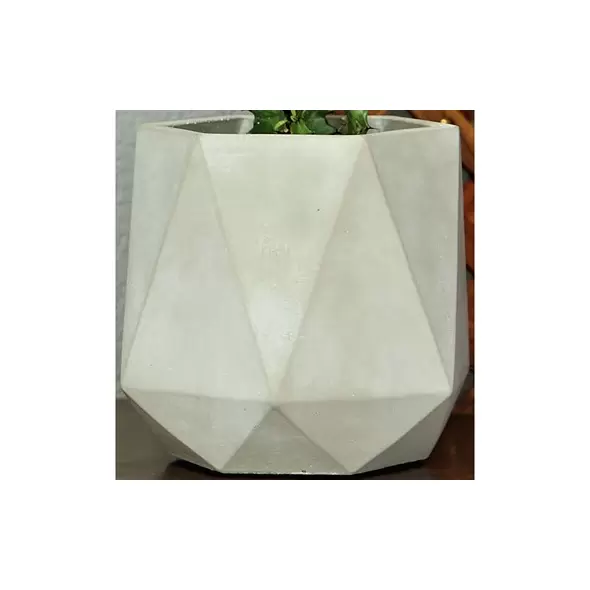 PHG 4.5"x4.5" Geometry Skyline Tumbler Planter Polished Concrete