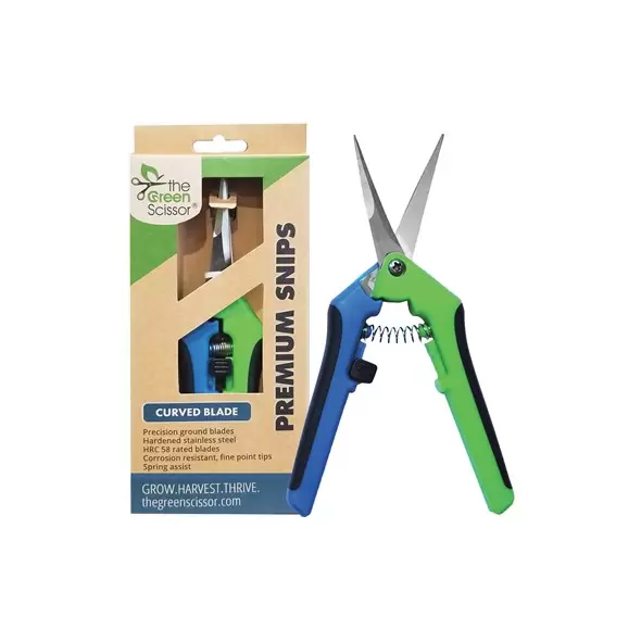 Green Scissor Preminium Snips - Curved