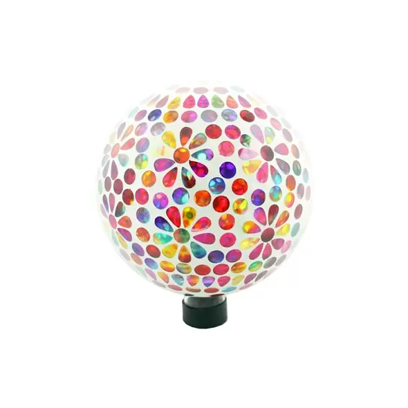 VCS 10" Rainbow Flowers Glass Globe