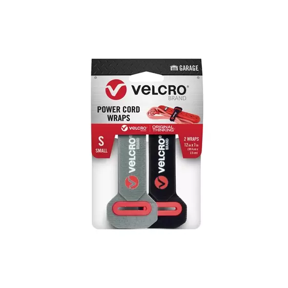 Velcro Brand 2pk 12"x1" Power Cord Wraps Small