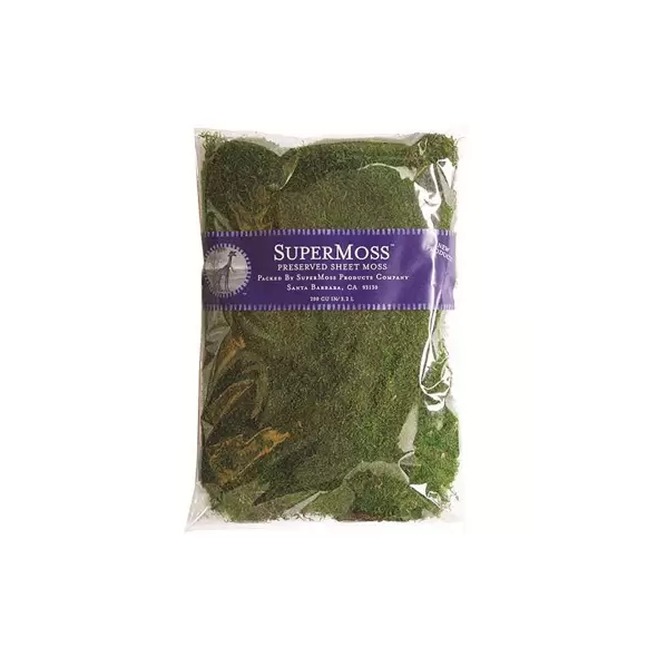 SuperMoss 8oz Sheet Moss Preserved Fresh Green
