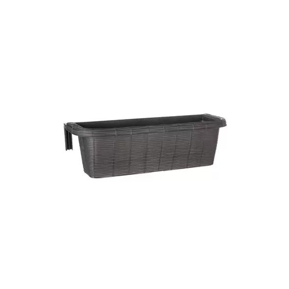 Apollo 24" Rattan Adjustable Rail Planter Grey