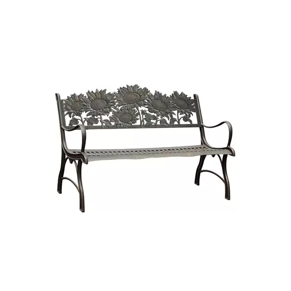 Painted Sky Bench Sunflower Iron