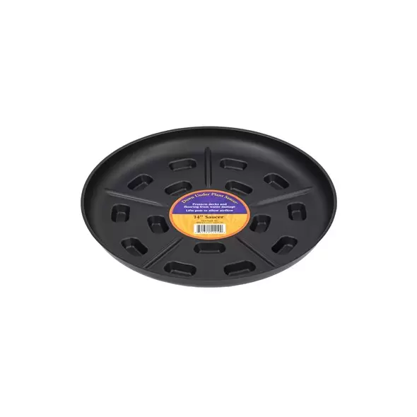 Plant Stand 14" Down Under Saucer Black