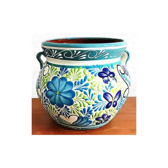 Bella 12" Michoacana Pot Light Blue