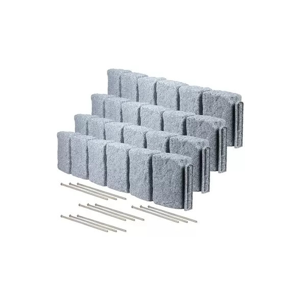 Beuta 48"x9.5"x4" XL Block Landscape Edging Greystone