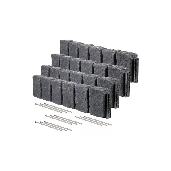 Beuta 48"x9.5"x4" XL Block Landscape Edging Charcoal