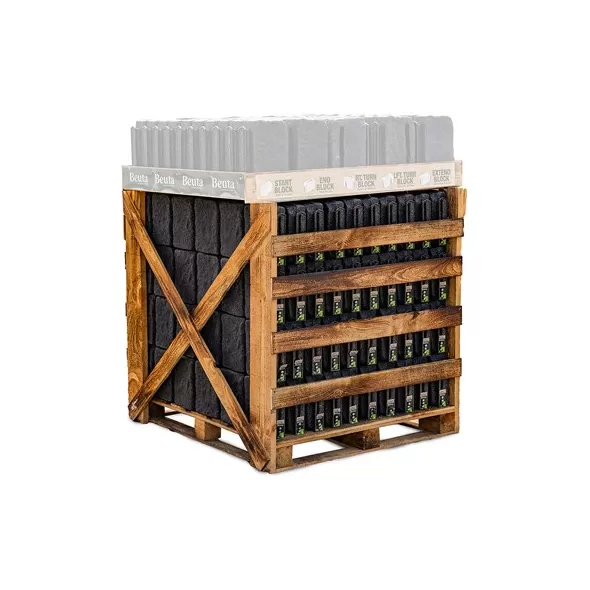 Beuta XL Block 4' Sections with 2 Landscape Spikes Charcoal