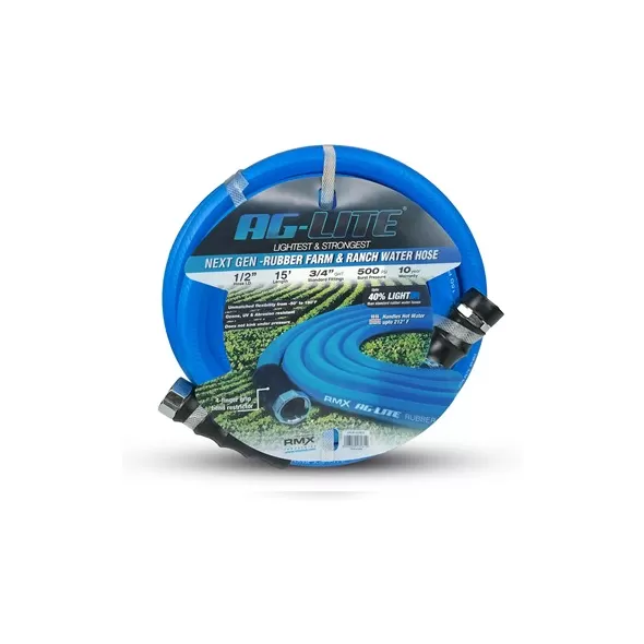 BluBird 1/2"x15' Ag-Lite Rubber Hose
