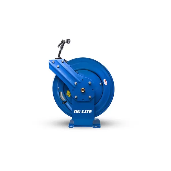 BluBird 3/4"x65' Ag-Lite Dual Arm Hose Reel w/ Rubber Water and 6' Lead Hose