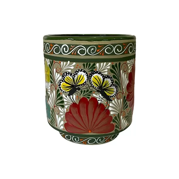 Talavera 11" Bella Especial Tall Cylinder Green