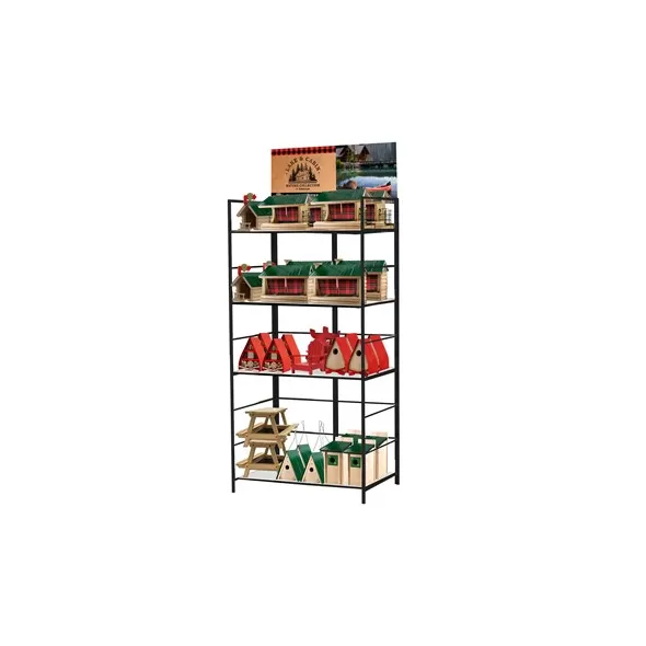 Woodlink 34pc Lake & Cabin Display Lake & Cabin Collection 3 Each Of Red Yellow Blue Green