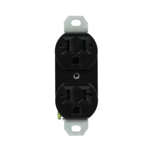 120/240 20A-Universal Duplex Outlet Black