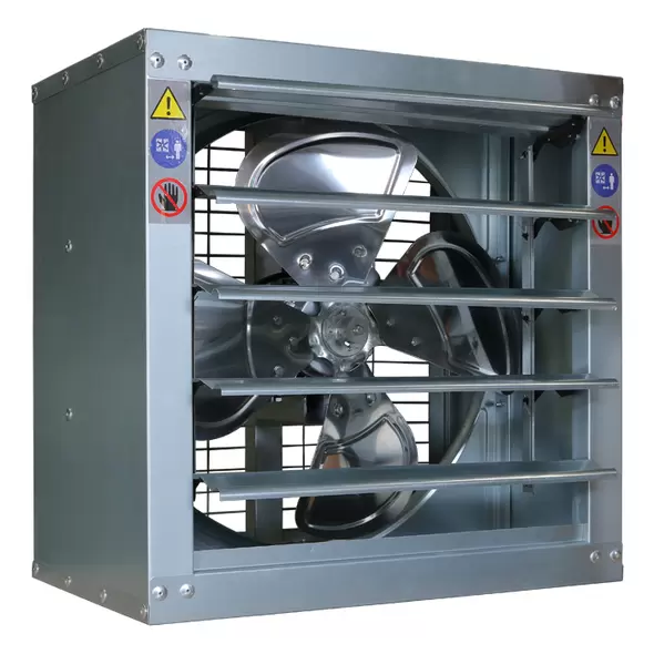 GROW1 Greenhouse Belt Driven Fan w/ Shutter 24in