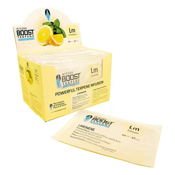 Integra Boost Terpene Essentials: Limonene 67g at 62% RH (12pcs/Box)