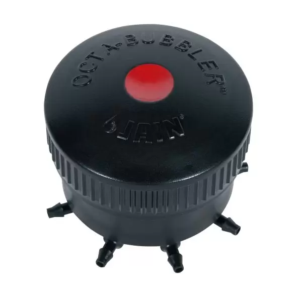 Jain Irrigation Octa-Bubbler 6 GPH Per Outlet - Black Medium Flow Bubbler (10/Bag)