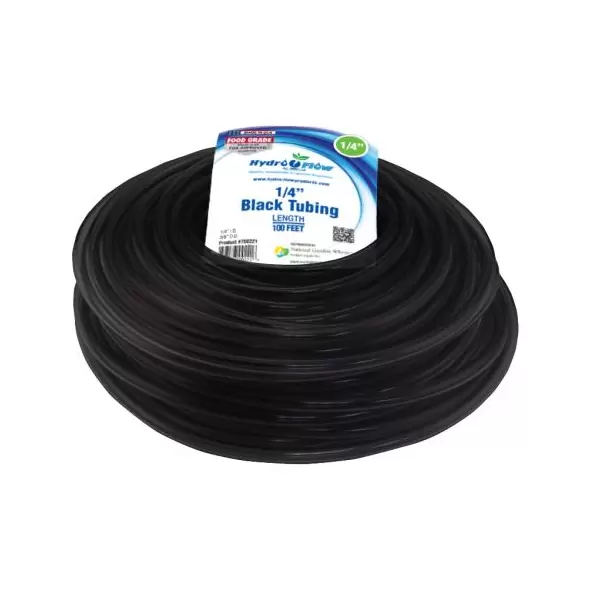 Hydro Flow Vinyl Tubing Black 1/4 in ID - 3/8 in OD 100 ft Roll
