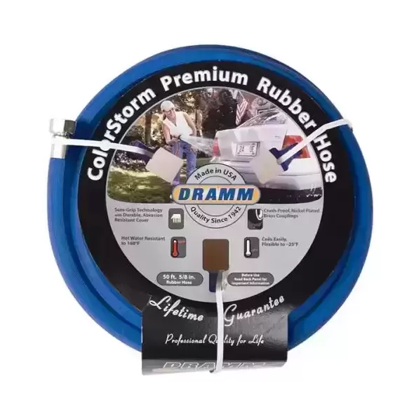 Dramm ColorStorm Premium Rubber Hose 5/8 in 50 ft Blue (6/Cs)
