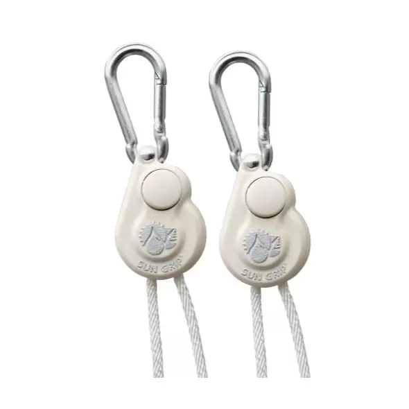 Sun Grip Push Button Light Hanger 1/8 in White -1/Pair (12/Cs)