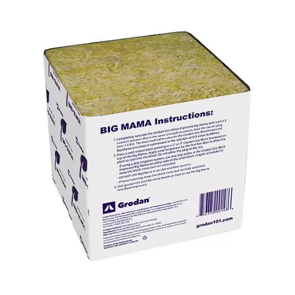 Grodan Improved Big Mama Block 8 in x 8 in x 8 in (18CT)