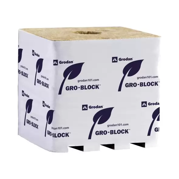 Grodan Improved Hugo, 6Inches x 6Inches x 6Inches, 512 blocks loose on pallet