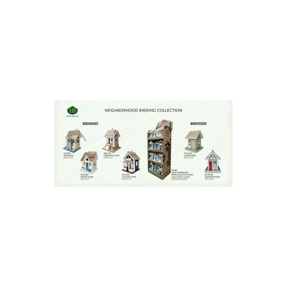 Home Bazaar 24pc Neighborhood Birdhouse & Feeder Assortment