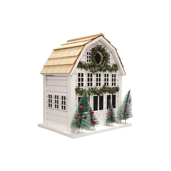 Home Bazaar Holly Cottage White w/o LED Lights